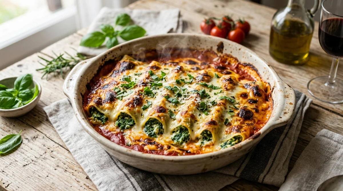 recette italienne cannelloni ricotta epinard