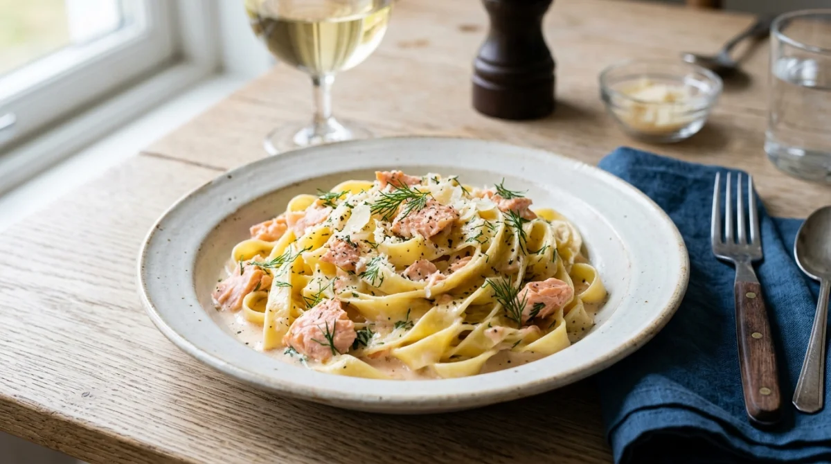 tagliatelle au saumon frais recette italienne