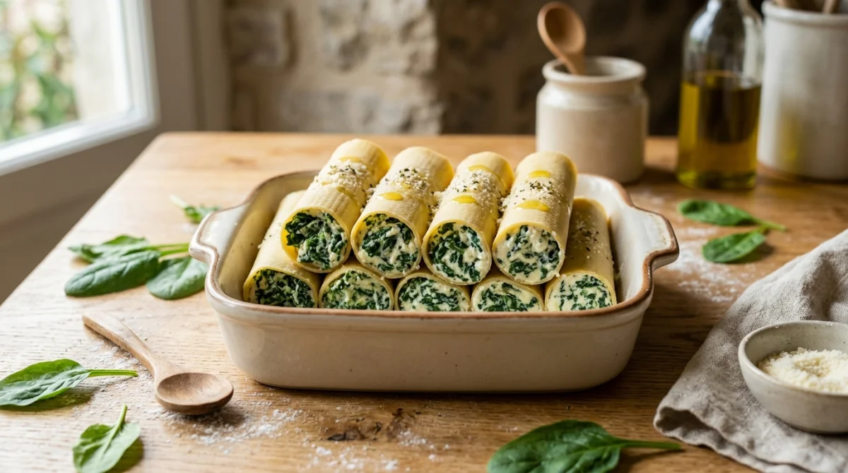 cannelloni ricotta épinard recette italienne