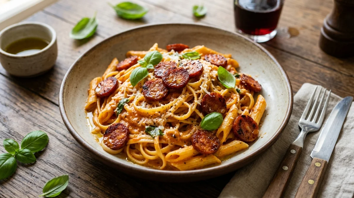 Pâtes au chorizo à l’italienne