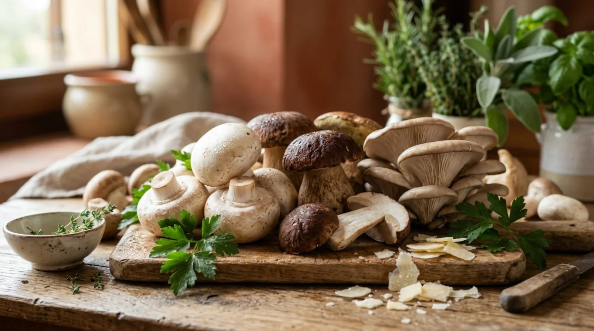 pâtes aux champignons recette italienne