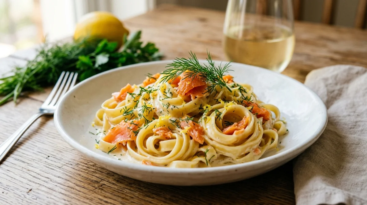 tagliatelle au saumon fumé recette italienne