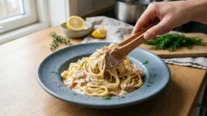 tagliatelle au saumon fumé recette italienne