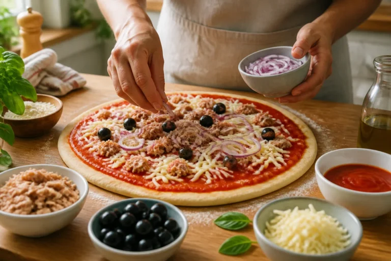 Recette de pizza au thon italienne facile et savoureuse