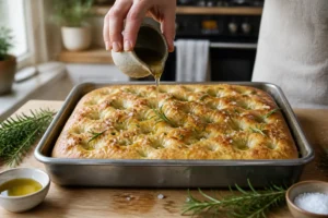 Focaccia au romarin maison facile et moelleuse