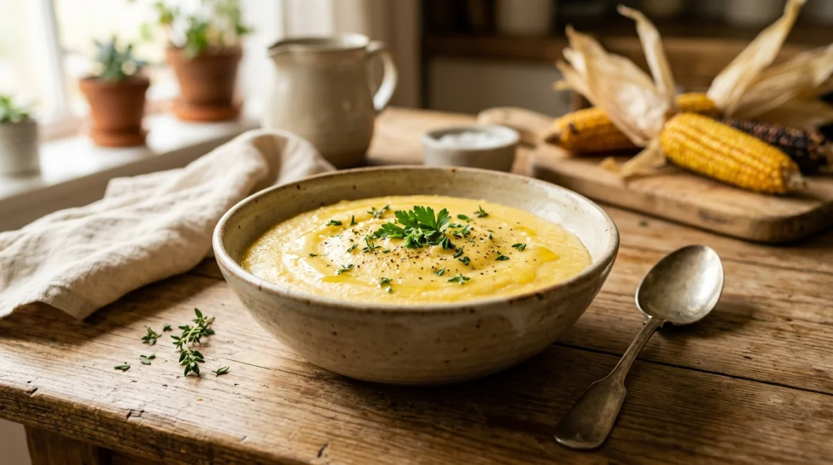 Réussir une purée de polenta crémeuse