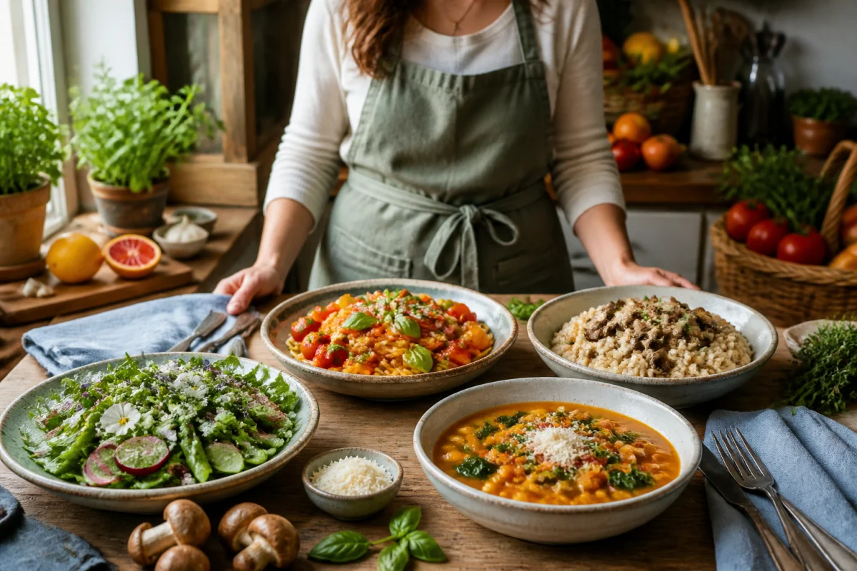 Composer des idées de menu italien de saison à la maison
